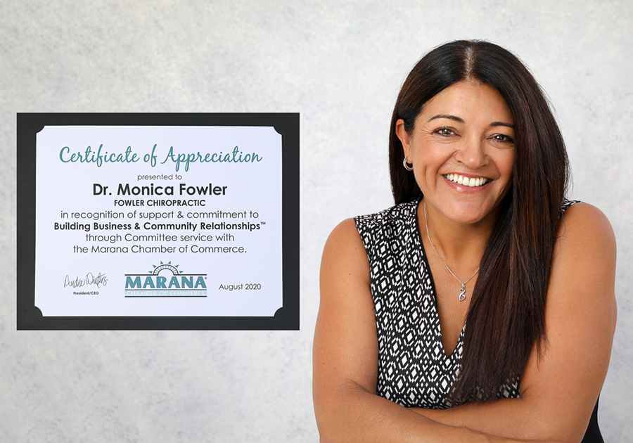 Marana Chamber Certificate of Appreciation